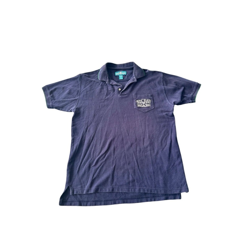 Big Dogs Polo Shirt Mens XL Black Short‎ Sleeve Pocket Embroidered Logo Cotton